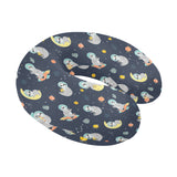 Cute sloth astronaut star planet rocket pattern U-Shaped Travel Neck Pillow