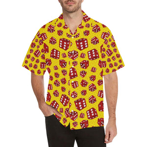 Dice Pattern Print Design 04 Men's All Over Print Hawaiian Shirt (Model T58)