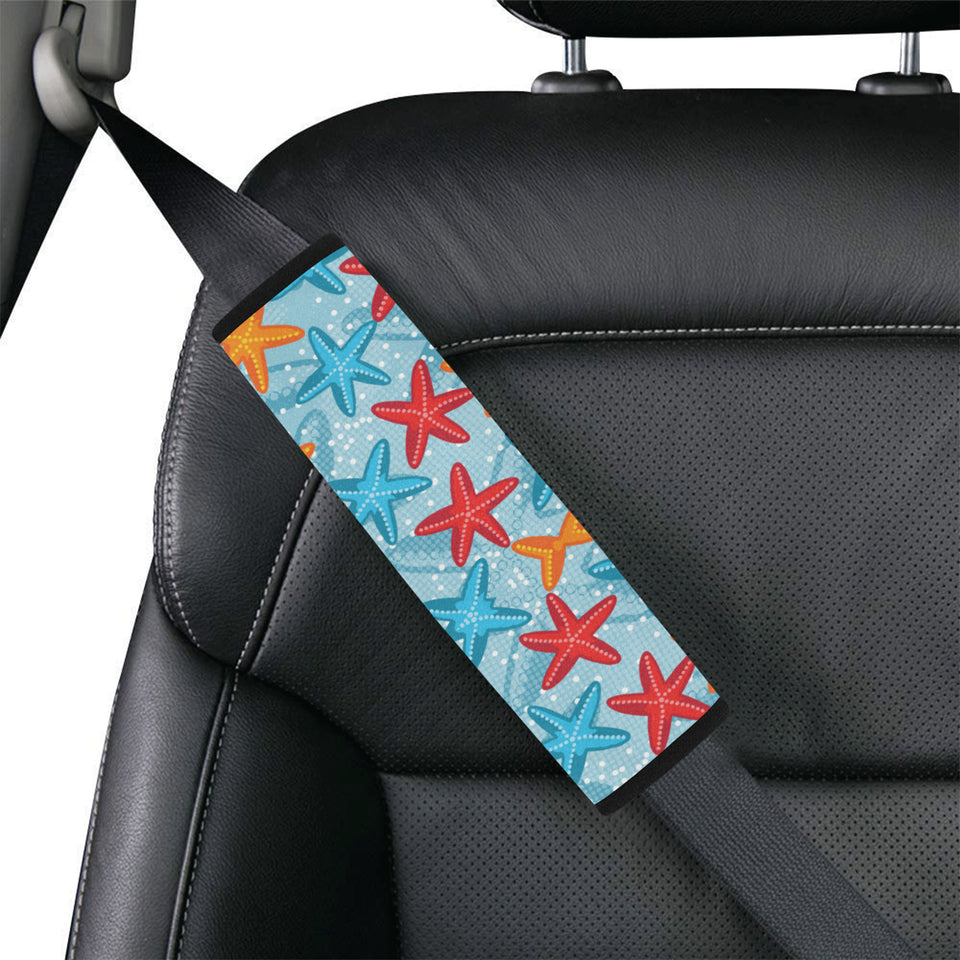 Blue red orange starfish pattern Car Seat Belt Cover