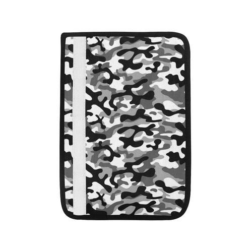 Black white camouflage pattern Car Seat Belt Cover