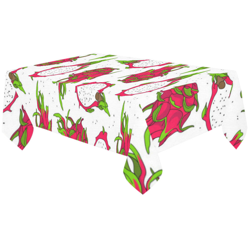dragon fruits white background Tablecloth