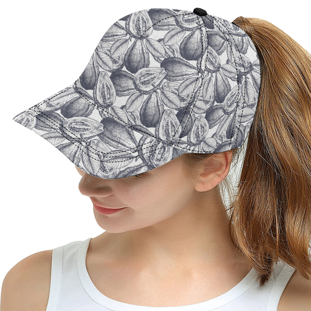 Guava tropical hand drawn pattern All Over Print Snapback Cap