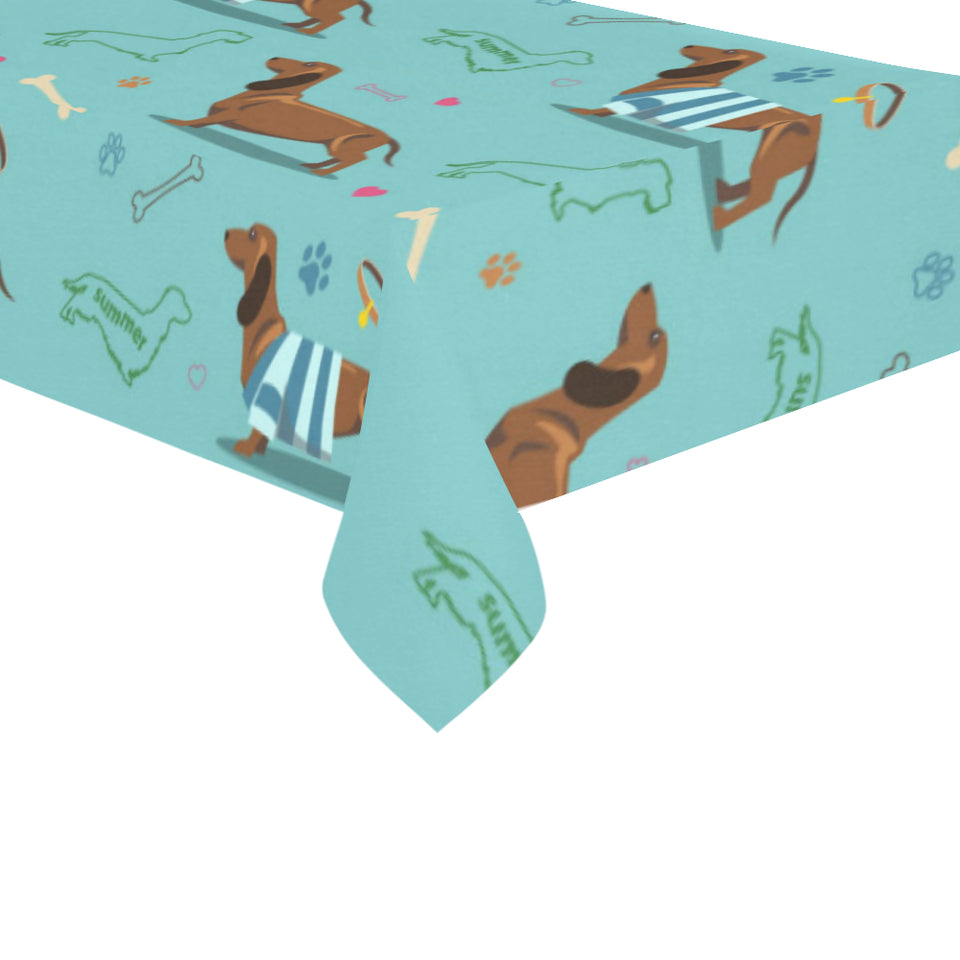 Dachshund decorative background Tablecloth