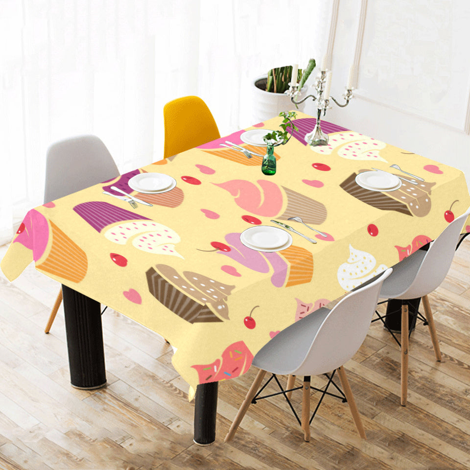 cake cupcake heart cherry pattern Tablecloth