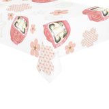 Daruma japanese wooden doll cherry blossom flower Tablecloth