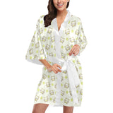 Cute cartoon frog baby pattern Women's Short Kimono Robe