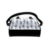 Seahorse pattern background Shoulder Handbag