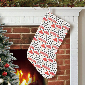 Red mushroom dot pattern Christmas Stocking