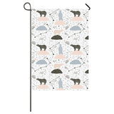 Polar bears star poka dot pattern House Flag Garden Flag