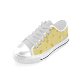 Cheese texture Men's Low Top Shoes White