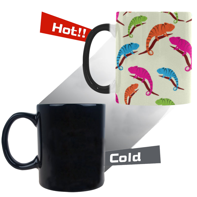 Colorful Chameleon lizard pattern Morphing Mug Heat Changing Mug