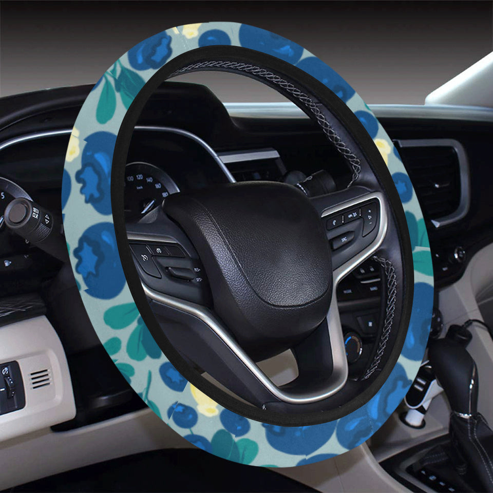 blueberry design pattern Car Steering Wheel Cover