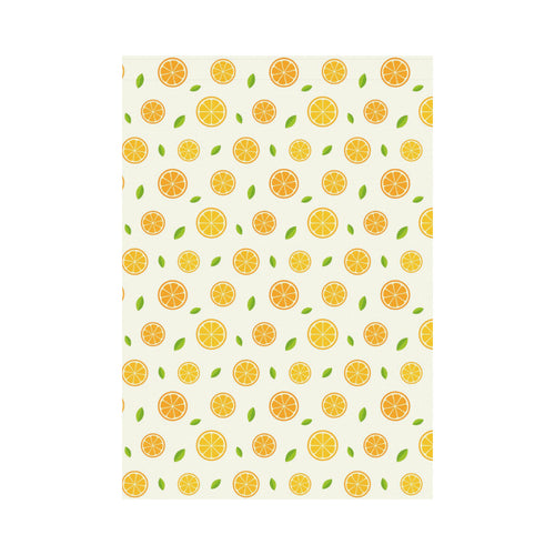 oranges leaves pattern House Flag Garden Flag