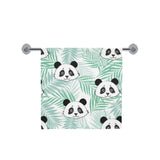 Panda pattern tropical leaves background Bath Towel
