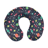 colorful space pattern planet star U-Shaped Travel Neck Pillow
