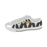 French fries dark background Men's Low Top Shoes White