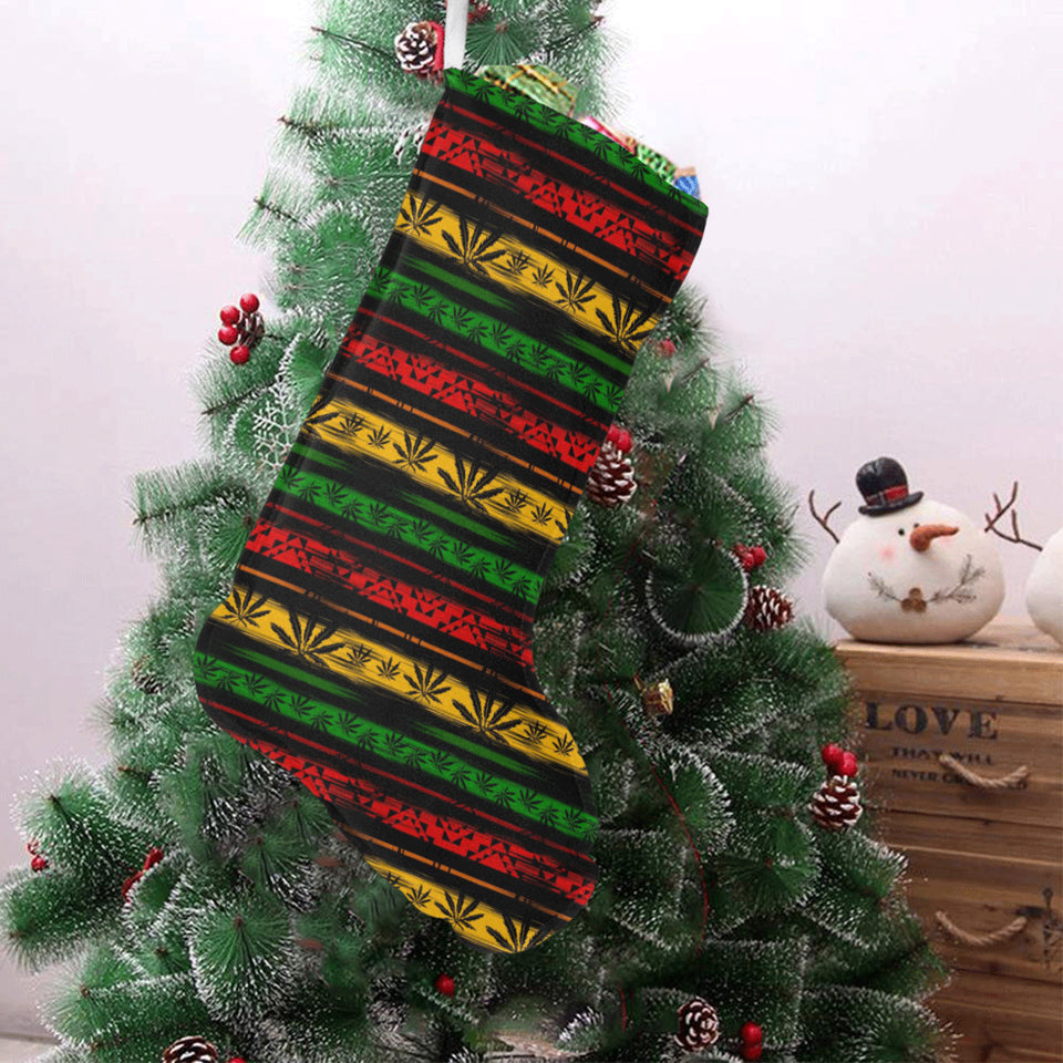 Canabis Marijuana Weed Pattern Print Design 04 Christmas Stocking