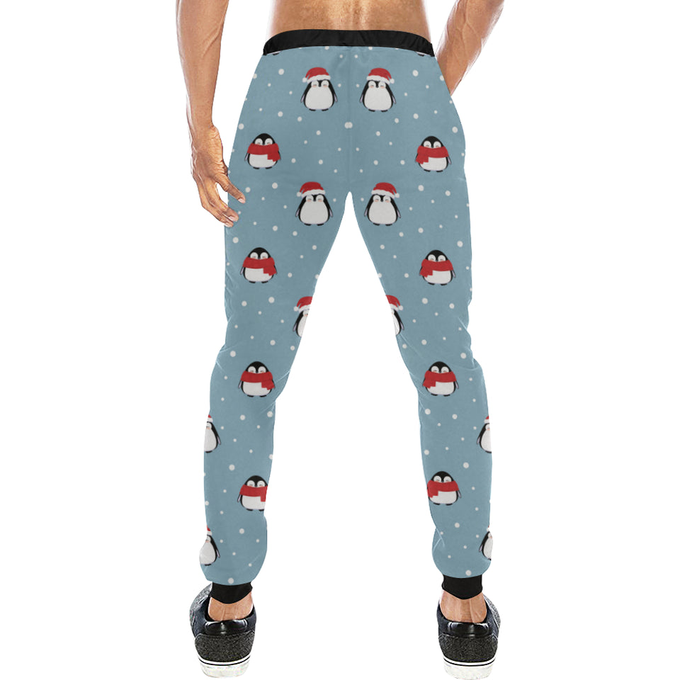 Cute penguin christmas snow pattern Unisex Casual Sweatpants