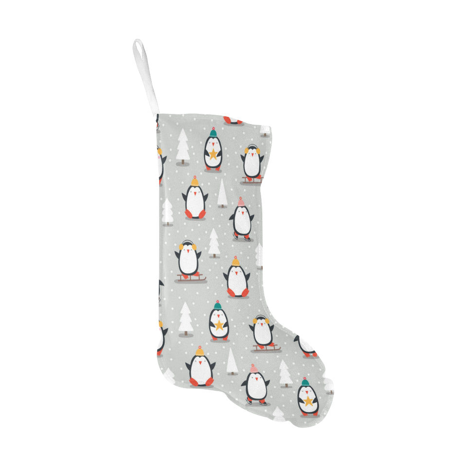 Cute Penguin christmas pattern Christmas Stocking