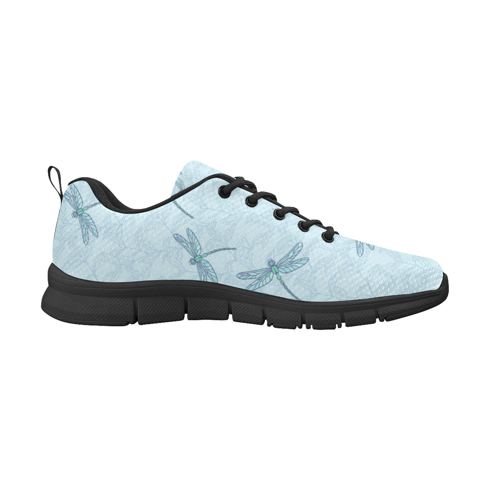 Dragonfly pattern blue background Women's Sneaker Shoes