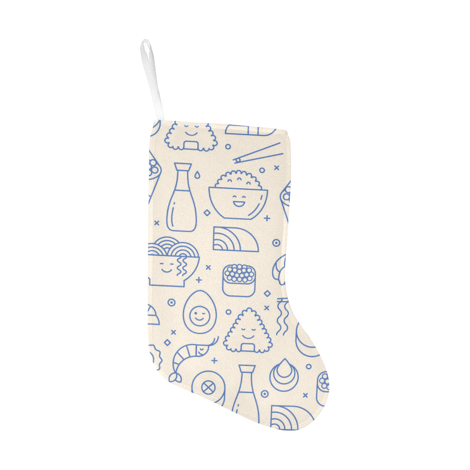 Cute sushi icon pattern Christmas Stocking