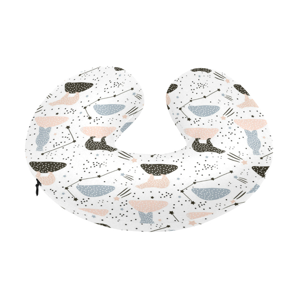 Polar bears star poka dot pattern U-Shaped Travel Neck Pillow