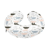 Polar bears star poka dot pattern U-Shaped Travel Neck Pillow