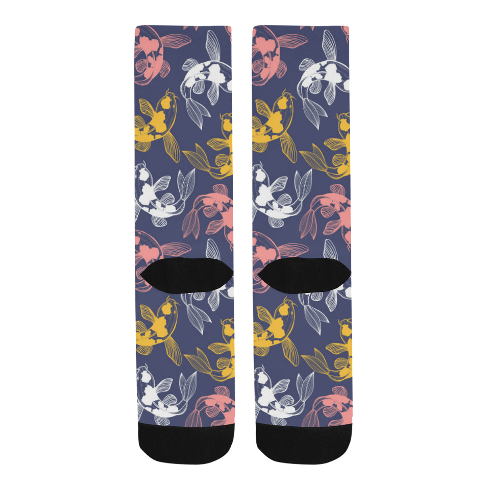 Koi Fish Carp Fish pattern Crew Socks