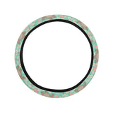 Hippopotamus Pattern Print Design 02 Car Steering Wheel Cover