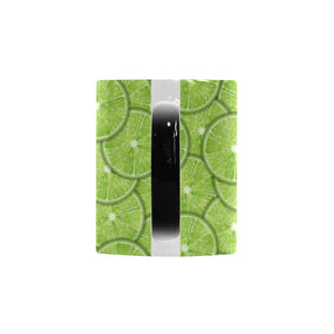 Slices of Lime pattern Morphing Mug Heat Changing Mug