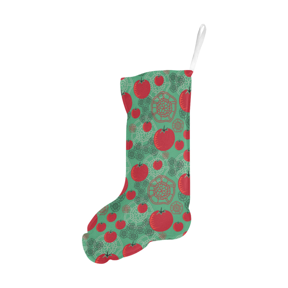 Tomato design pattern Christmas Stocking