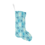 Blue starfish coral reef pattern Christmas Stocking