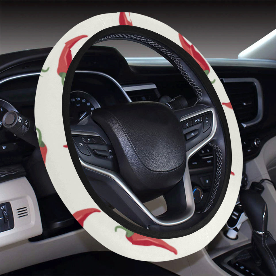 Chili peppers pattern Car Steering Wheel Cover