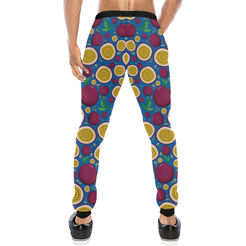 Passion fruit blue background Unisex Casual Sweatpants
