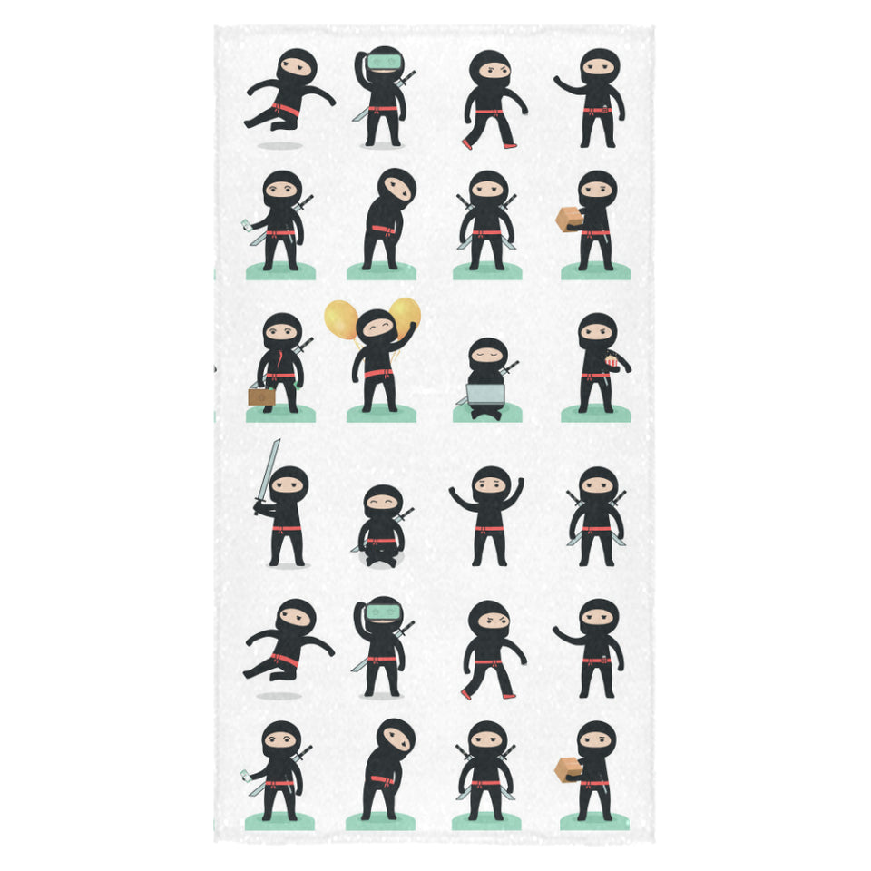 Cute ninja katana sword pattern Bath Towel