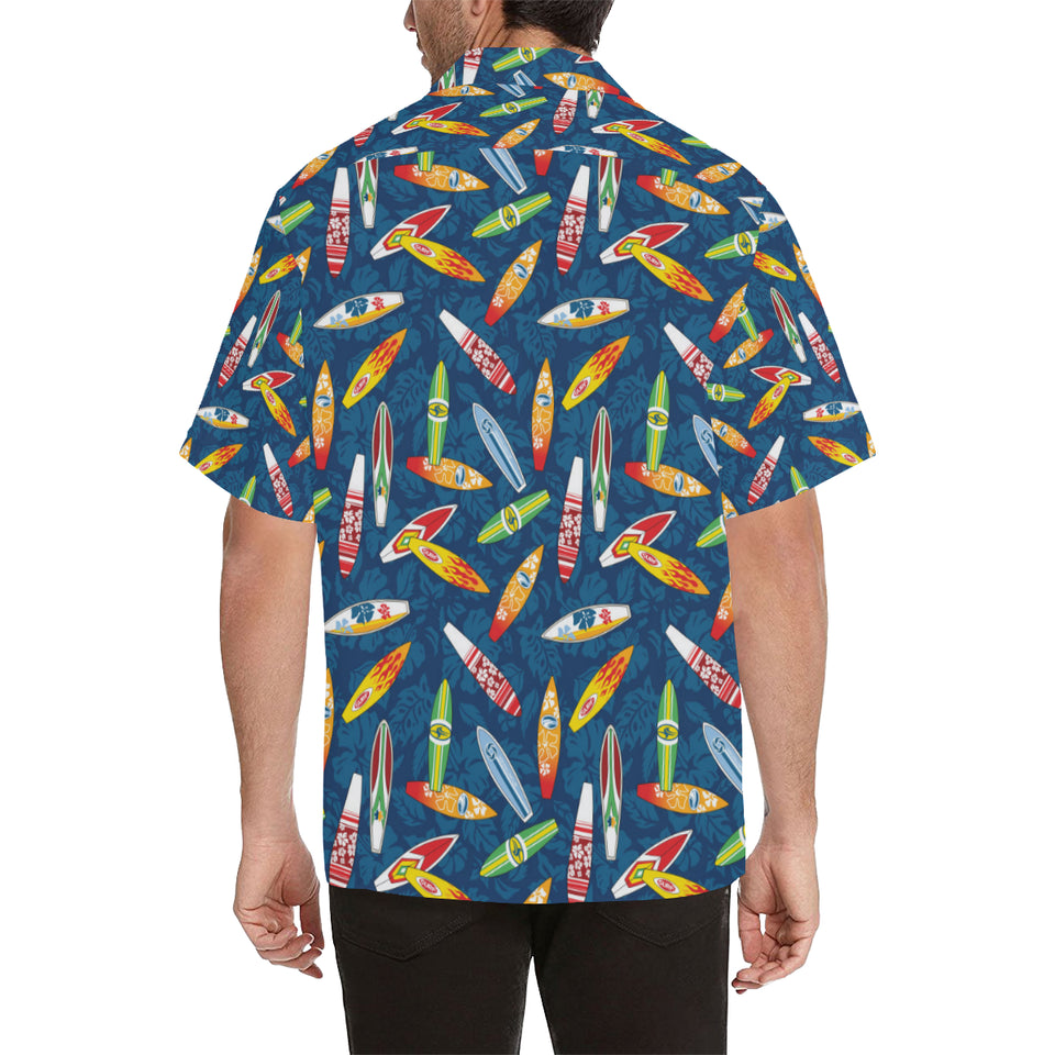 Surfboard Pattern Print Design 01 Men's All Over Print Hawaiian Shirt (Model T58)