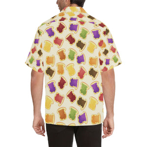 Bread Toast Pattern Print Design 02 Men's All Over Print Hawaiian Shirt (Model T58)