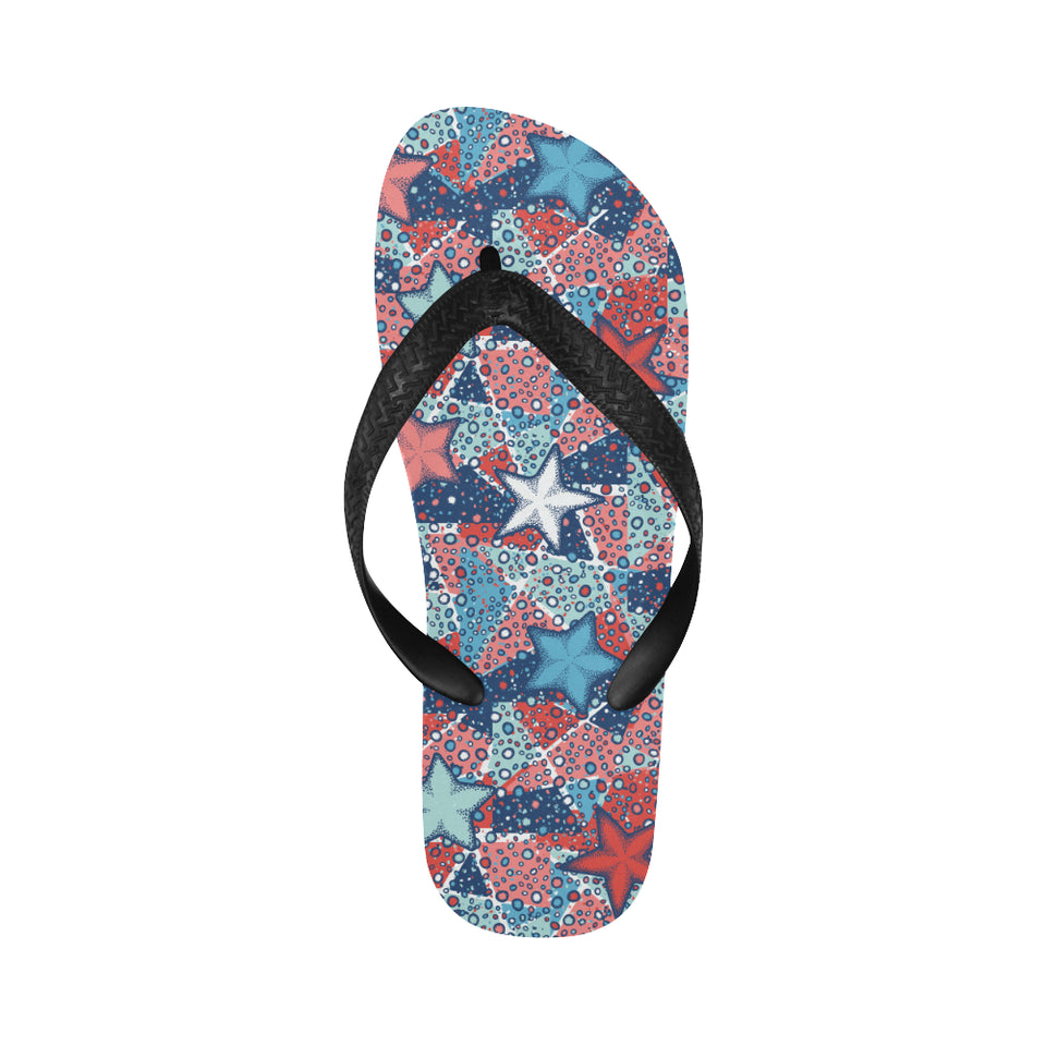 Hand drawn colorful starfish Unisex Flip Flops