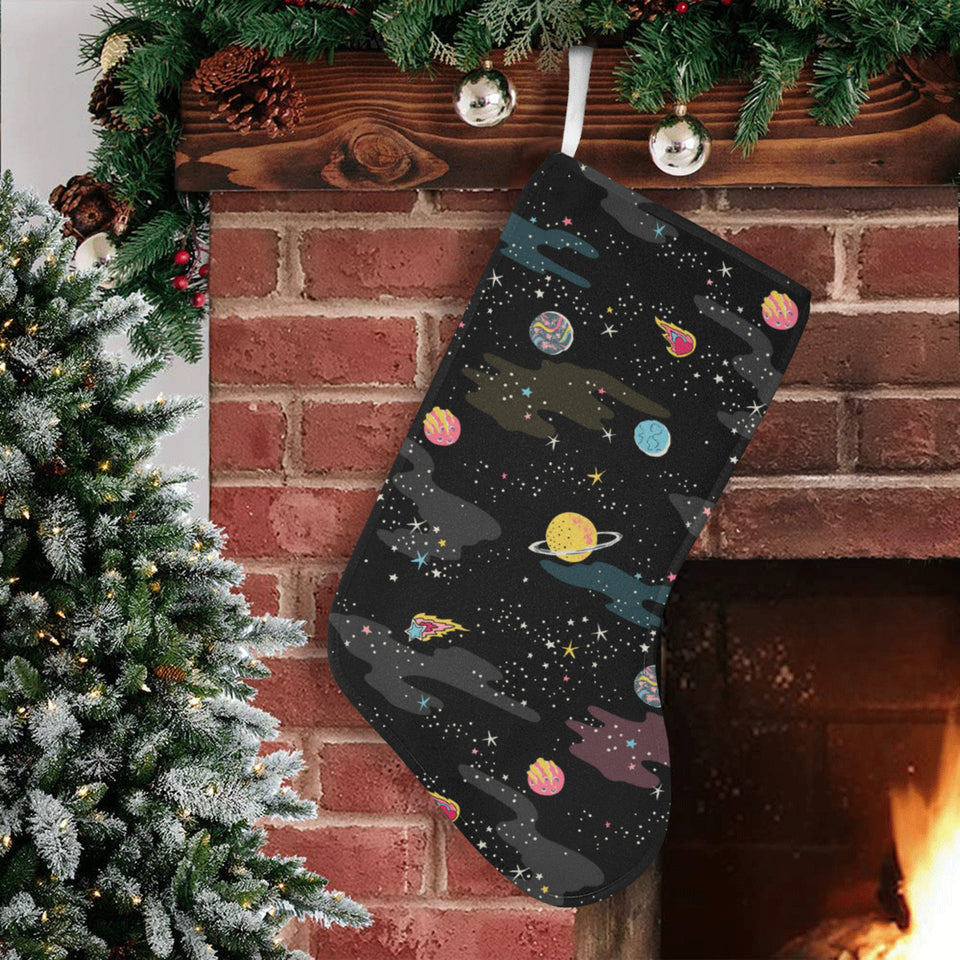 space pattern Christmas Stocking