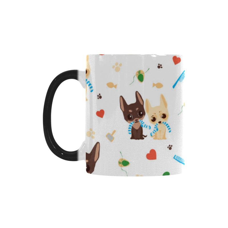 Cute Chihuahua dog pattern Morphing Mug Heat Changing Mug