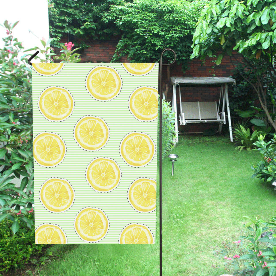 slice of lemon pattern House Flag Garden Flag