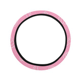 Sweet candy pink background Car Steering Wheel Cover