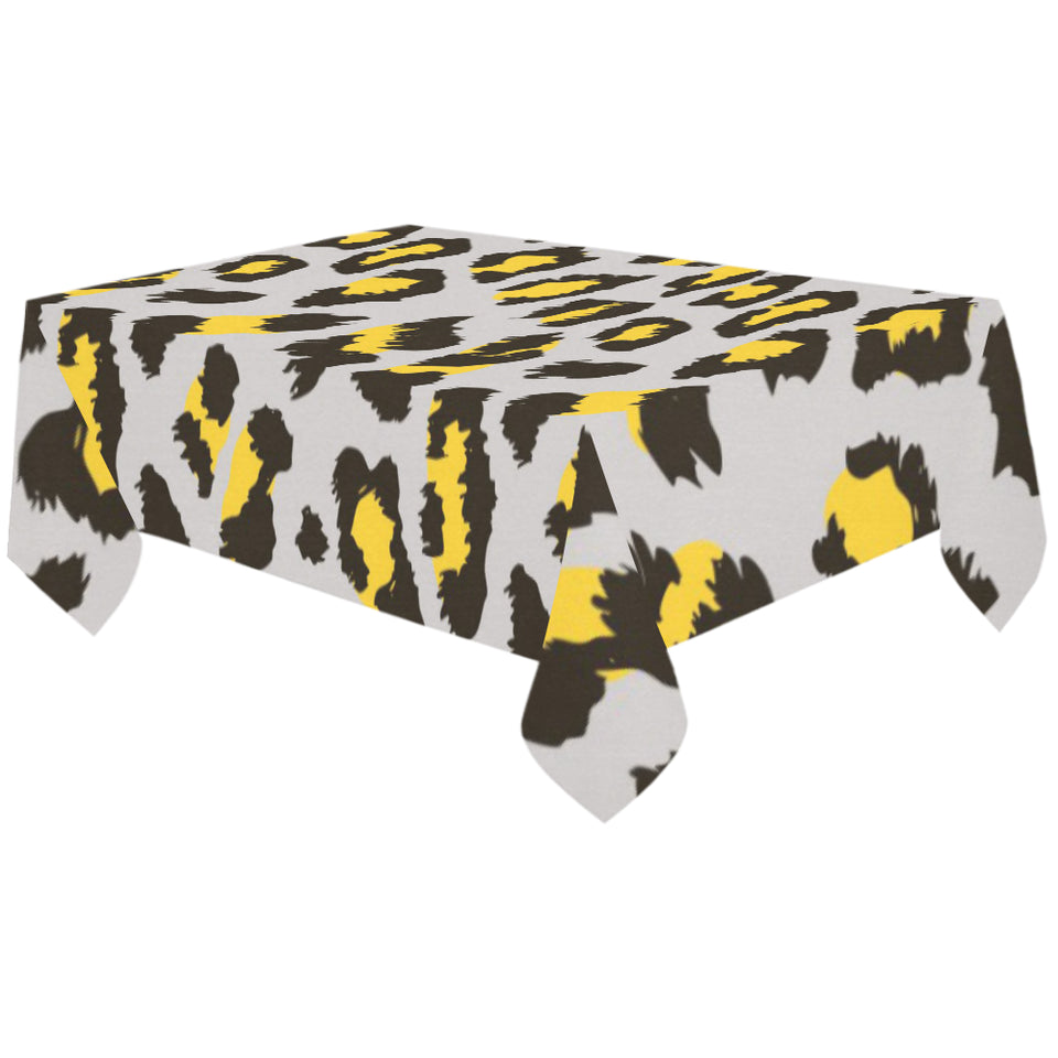 Gray Leopard print pattern Tablecloth