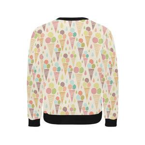 Ice cream cone pattern Men's Crew Neck Sweatshirt