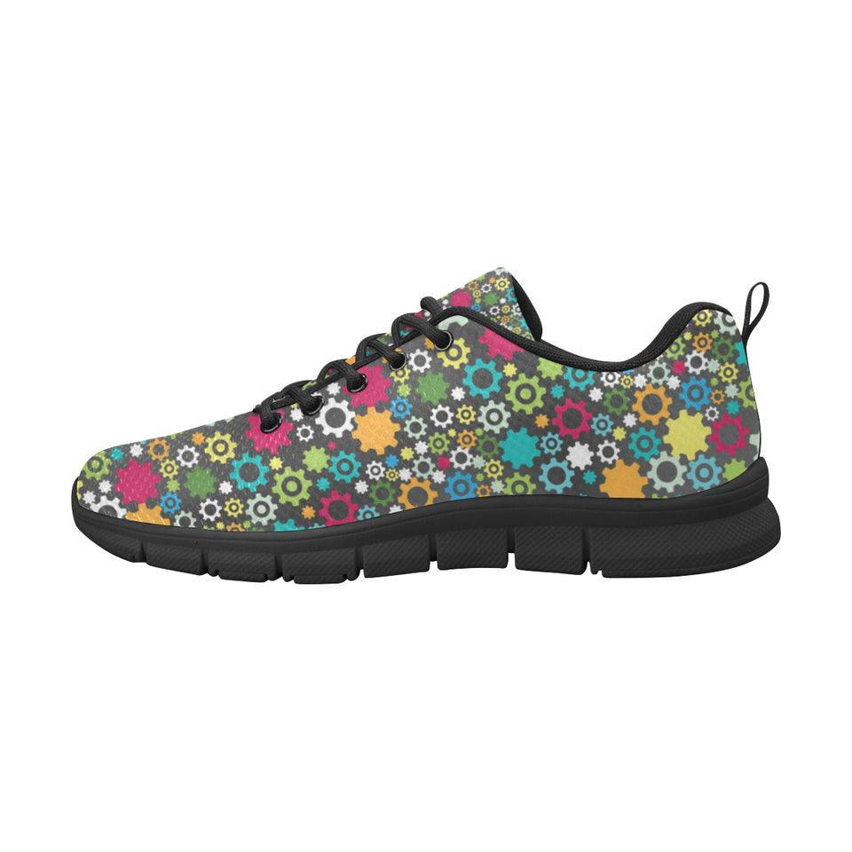 Gear Pattern Print Design 03 Men's Breathable Sneakers ( Model 055)