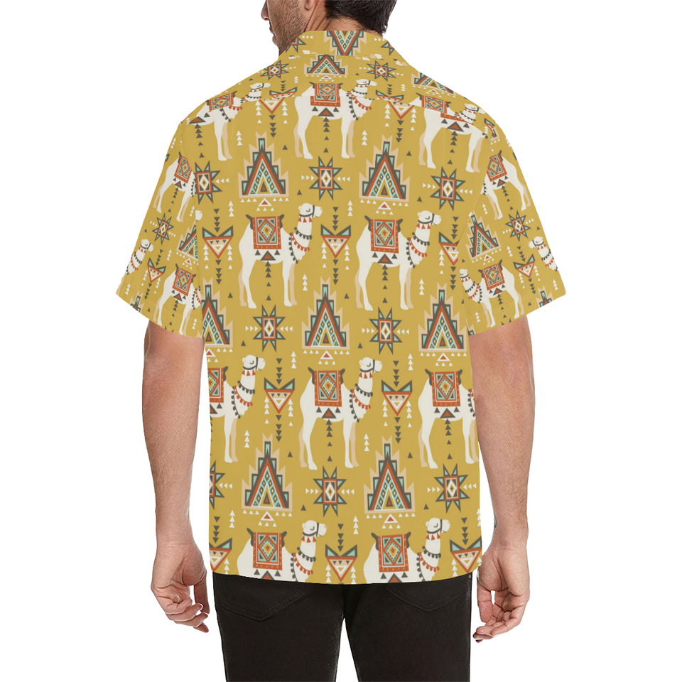 Camels ethnic motif pattern Men's All Over Print Hawaiian Shirt