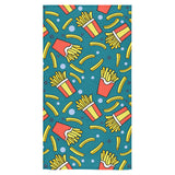 French fries red paper box pattern Bath Towel