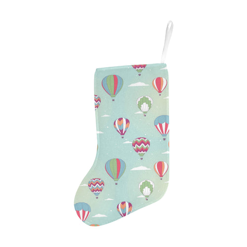 Hot Air Balloon design Pattern Christmas Stocking