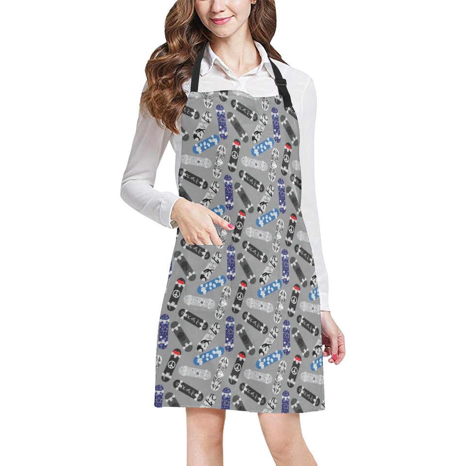 Skate Board Pattern Print Design 03 All Over Print Adjustable Apron