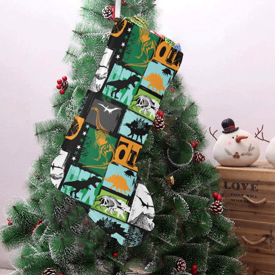 dinosaurs print pattern Christmas Stocking